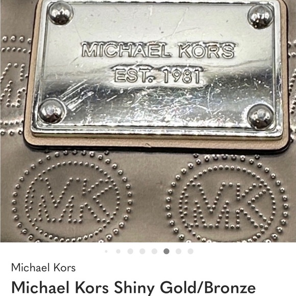 Michael Kors Gold Embossed Wallet#46